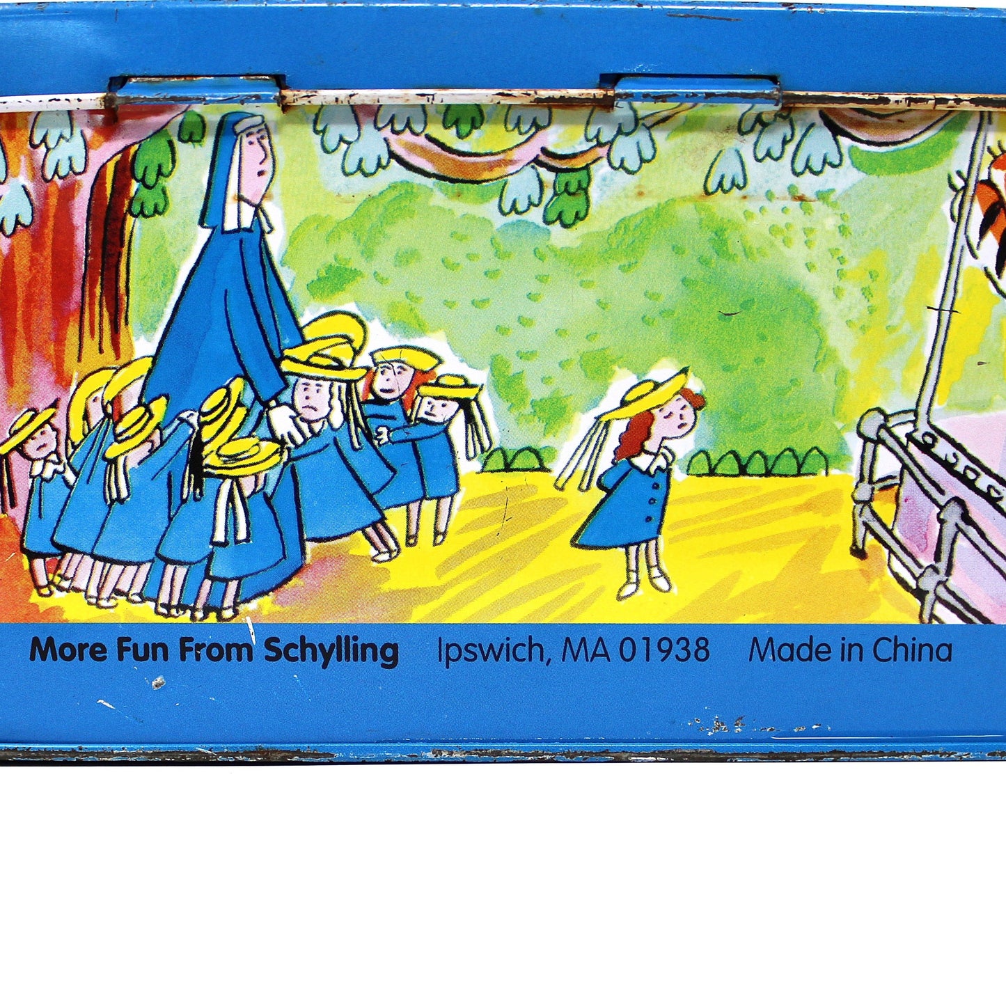 Box, Schylling, Metal School Lunch Box, Madeline in Paris Children's Cartoon, Bemelmans, Vintage