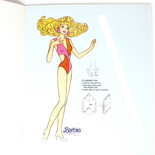 Paper Doll Book, Golden Book, Barbie Fantasy Fashion, Uncut, Vintage 1990