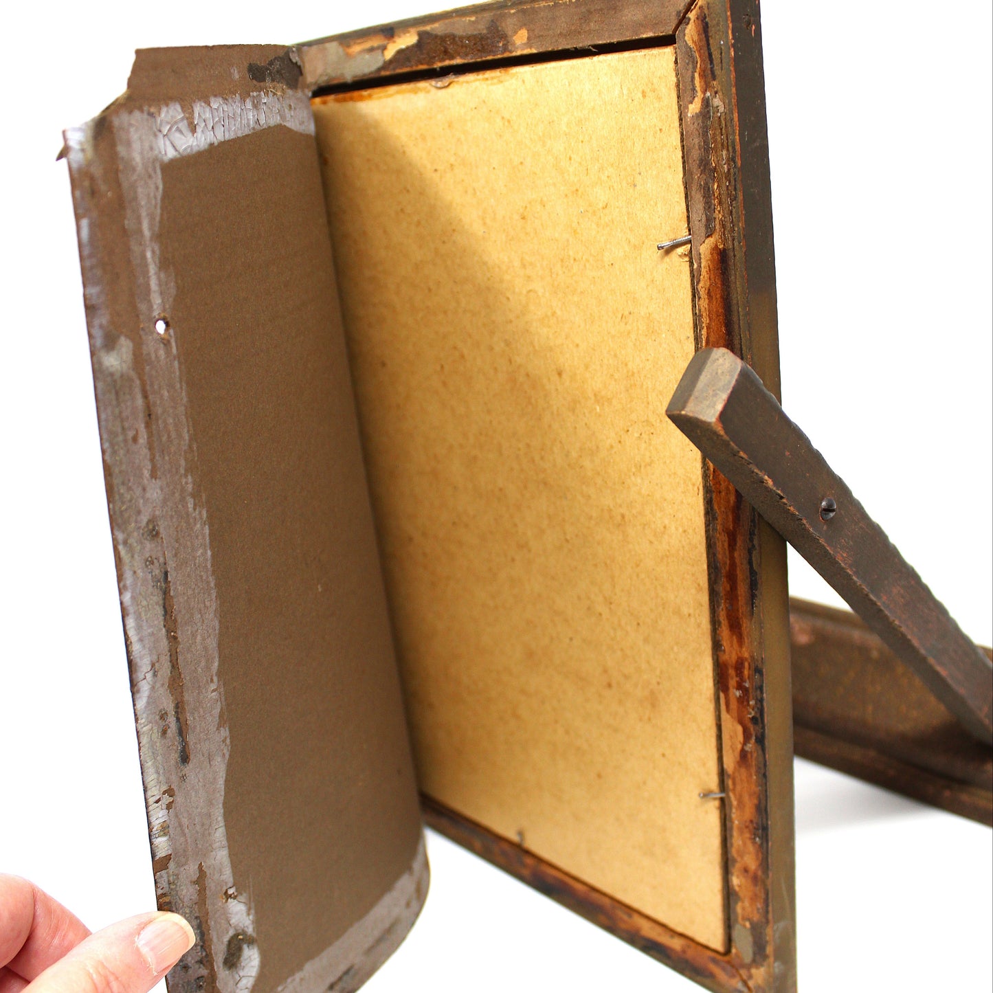 Photo Frame, Art Deco, Wooden Swing / Swivel Style Tabletop Frame, 1940's Nurse Photo, Vintage