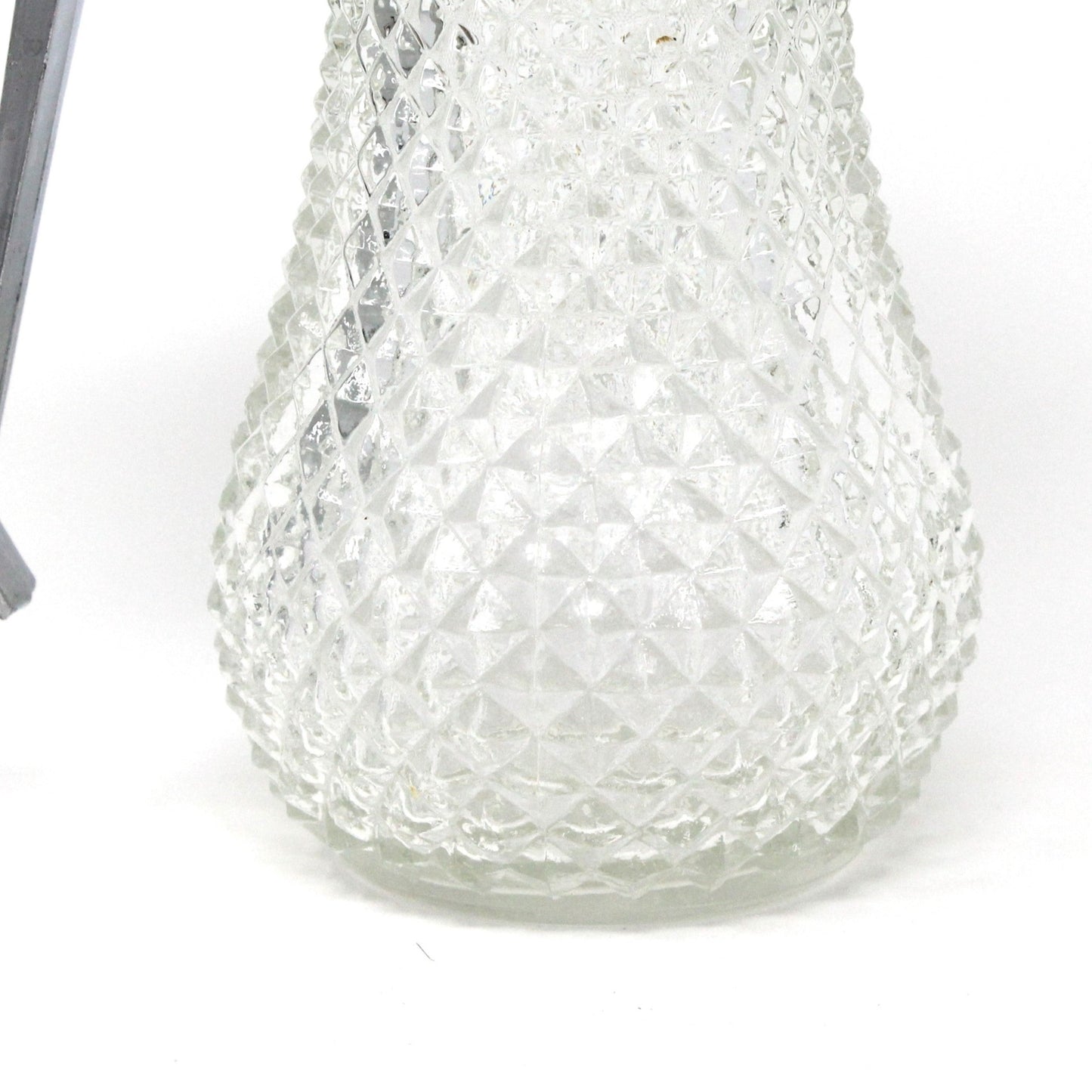 Dispenser, Syrup, Diamond Point, Glass, Vintage Import, SOLD