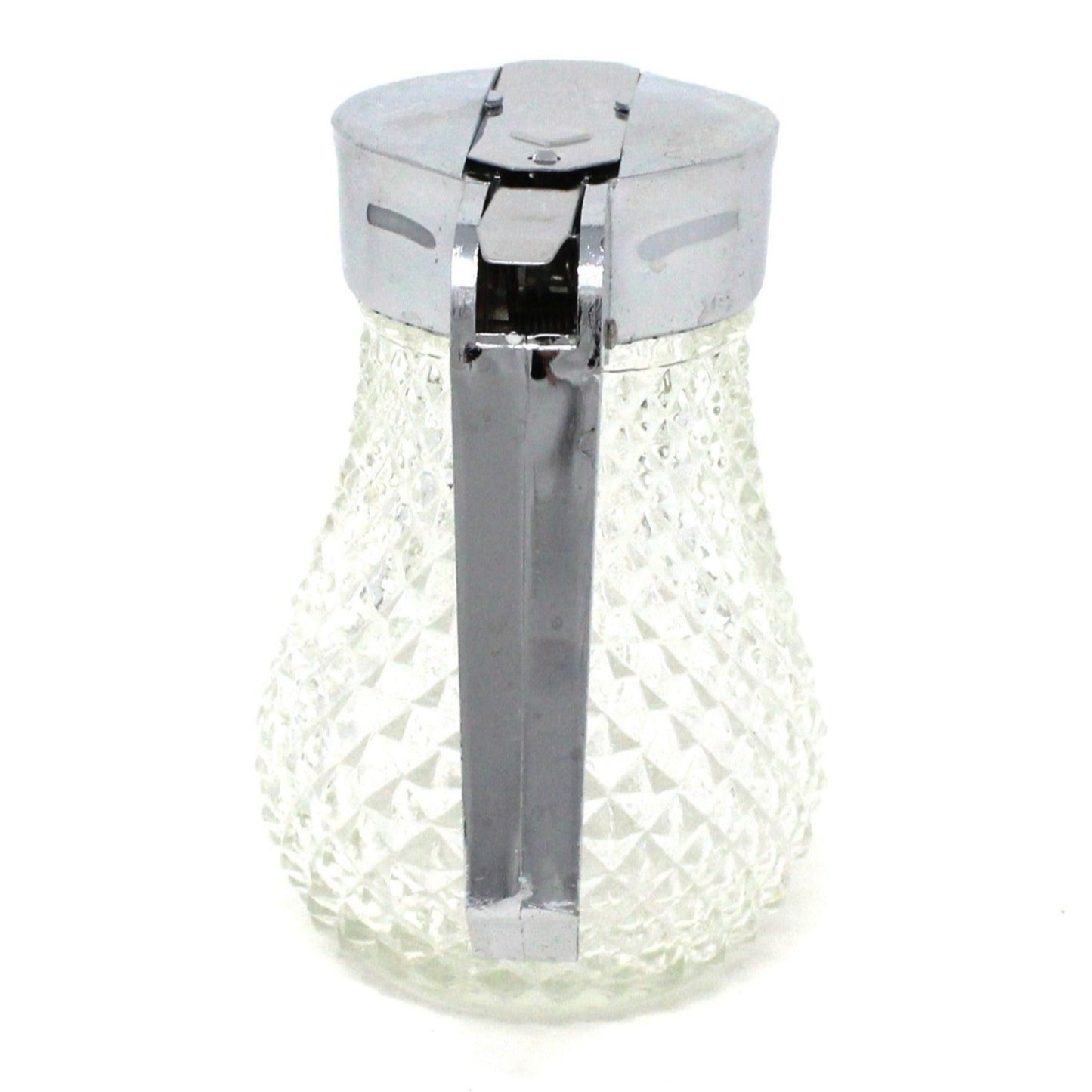 Dispenser, Syrup, Diamond Point, Glass, Vintage Import, SOLD