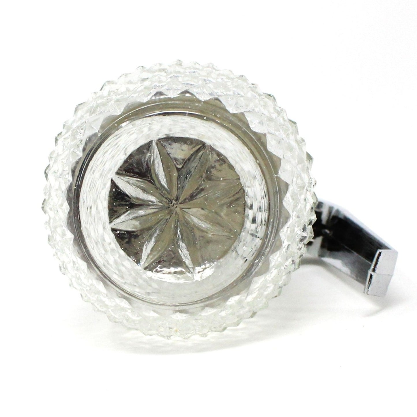 Dispenser, Syrup, Diamond Point, Glass, Vintage Import, SOLD