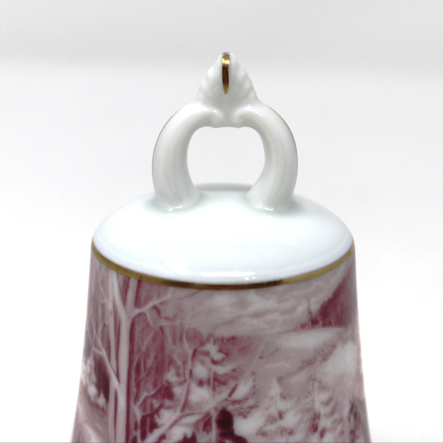 Bell, AK Kaiser, Snowy Winter Horse Pulled Carriage Scene, Transferware, W. Germany, Vintage