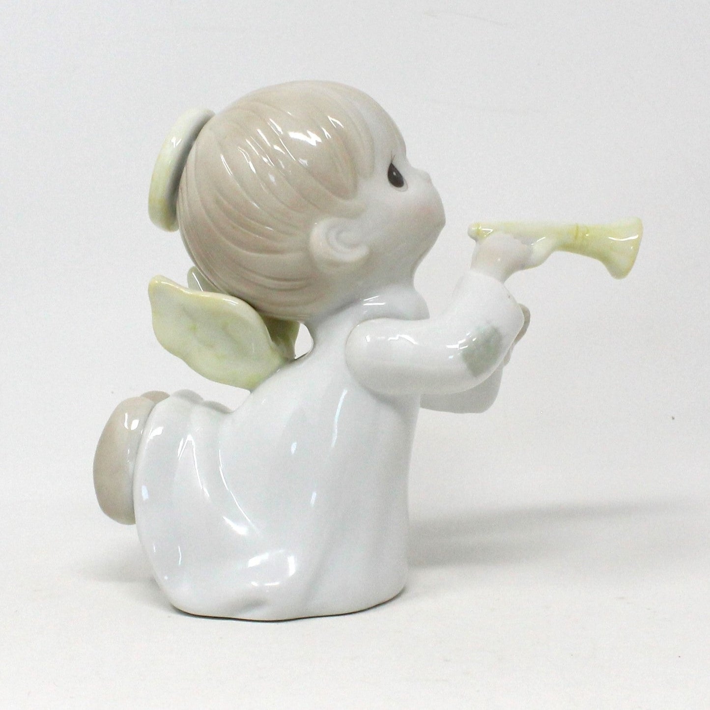 Figurine, Enesco, Precious Moments, Angel with Trumpet, 6", Vintage 1991