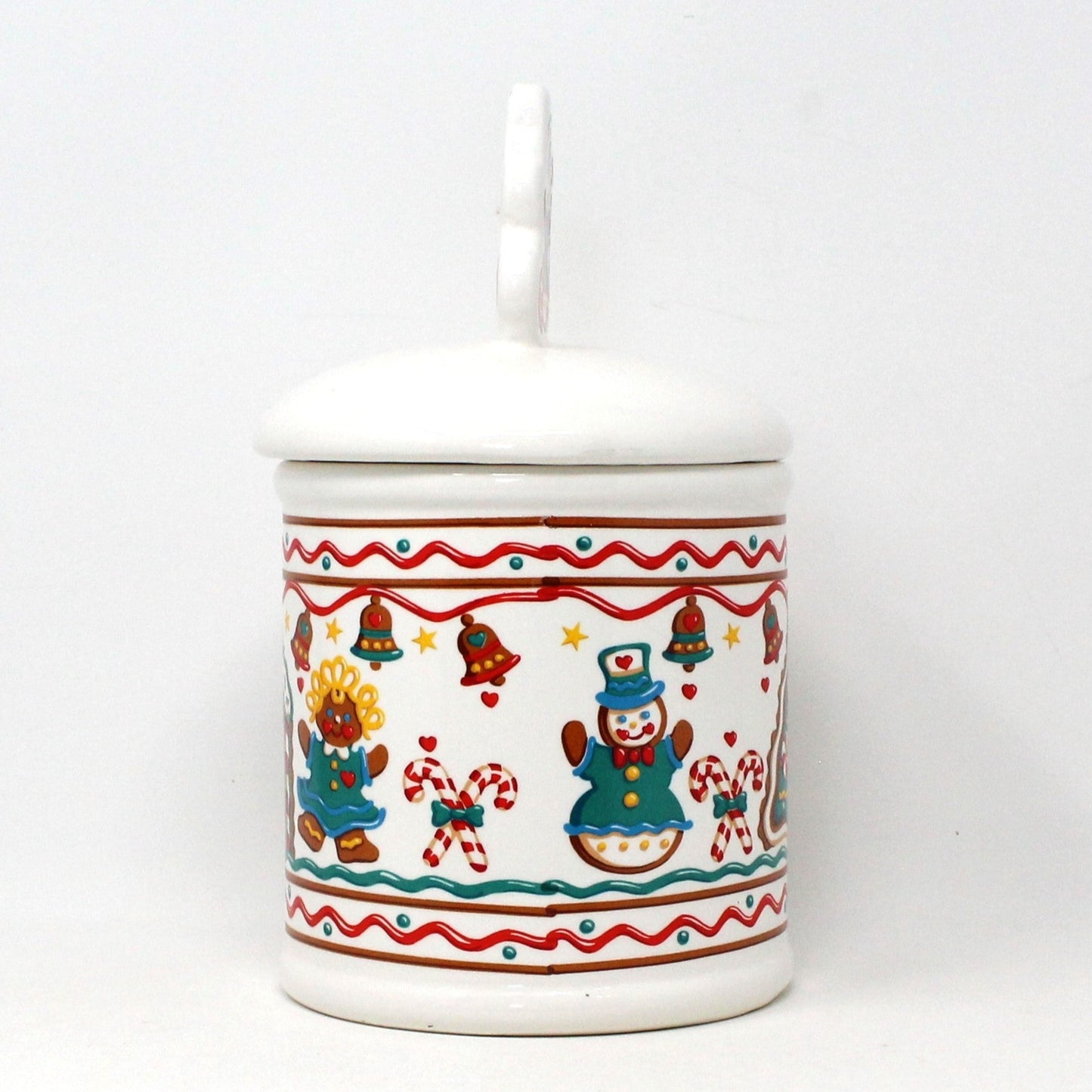 Cookie Jar, Teleflora, Gingerbread House Christmas Jar / Canister, Vintage