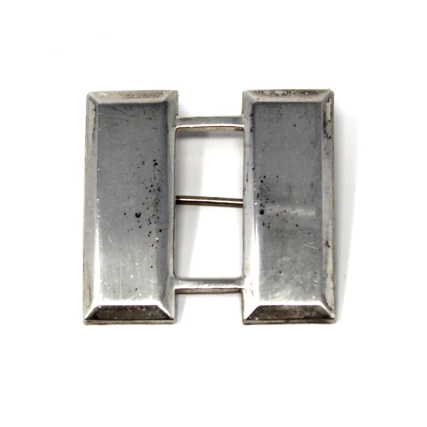 Pin, US Military, WW2 US Army Captain Insignia, Sterling Silver, Rank & Branch Horizontal Bars, Vintage