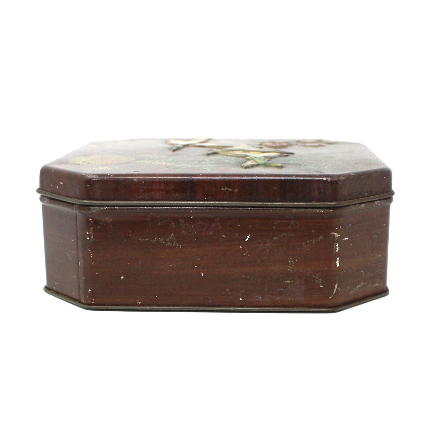 Tins, Gift Tin / Cookie Tin, Flying Mallard Ducks Tin, Metal Box Co, England Vintage