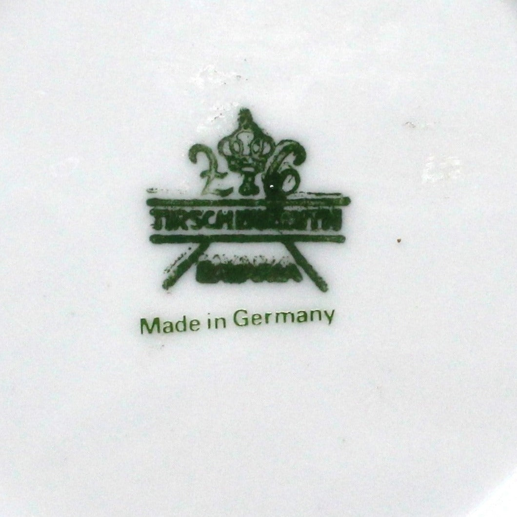 Demitasse & Saucer, Tirschenreuth Bavaria, Gold Encrusted Floral, Vintage Germany