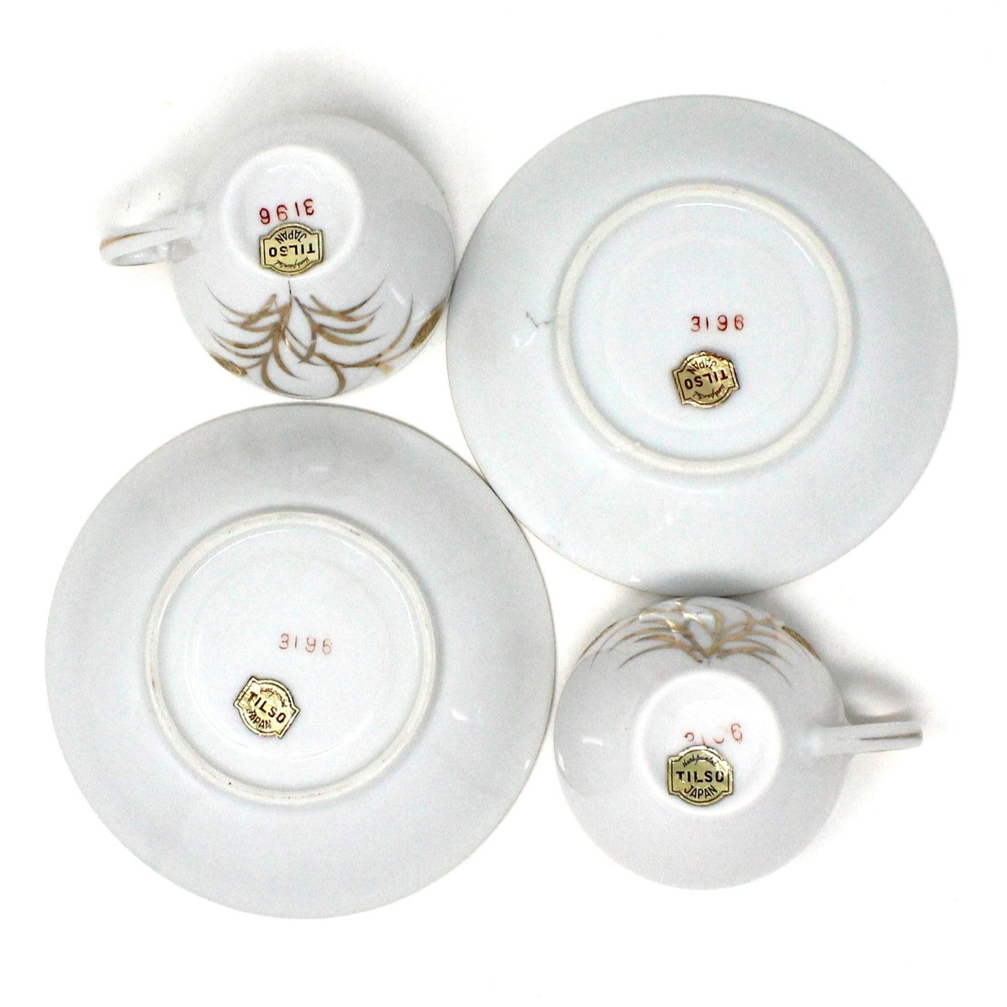 Demitasse & Saucer, Tilso Japan, Gold Wheat, Set of 2, Vintage