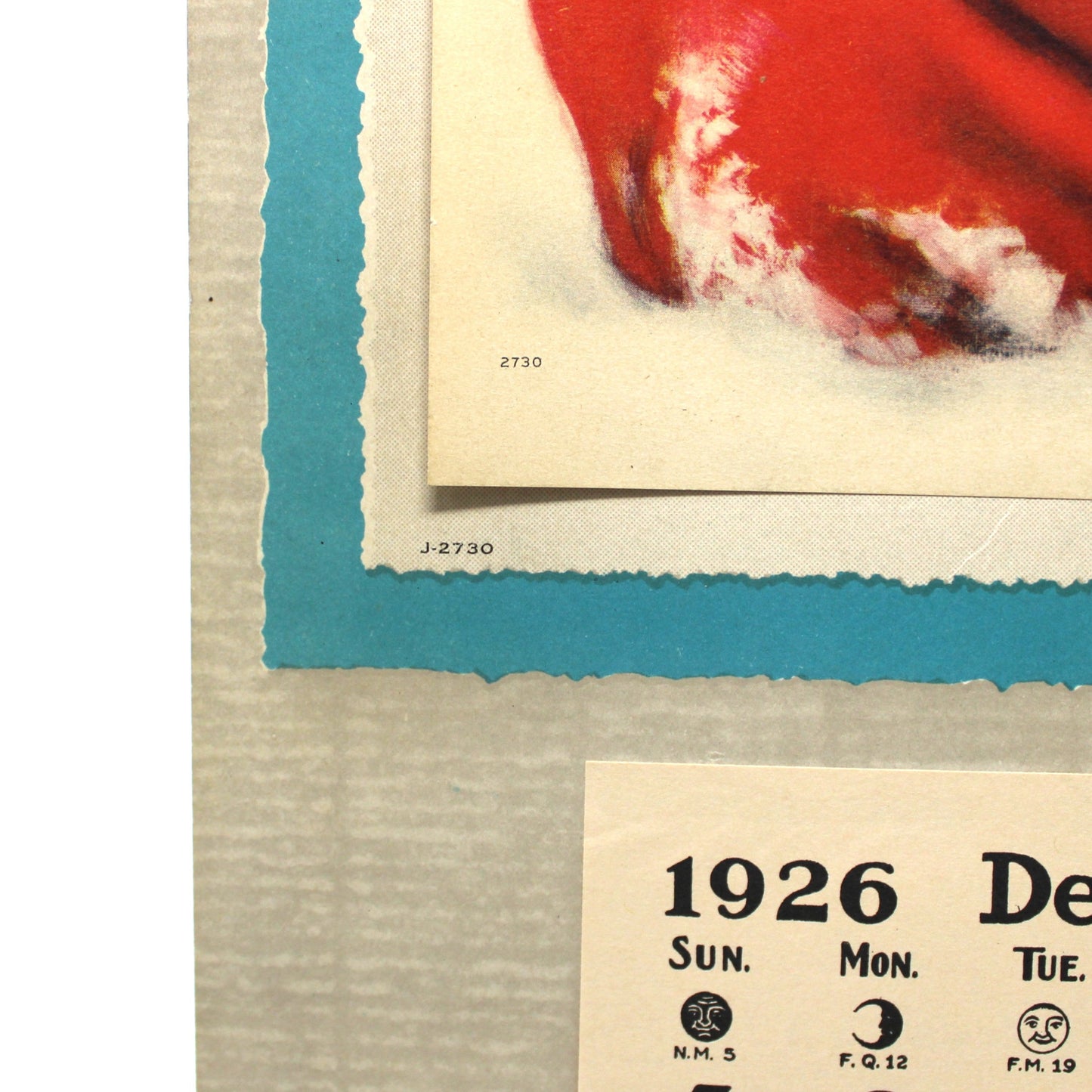 Calendar, Original Salesman Sample, Katherine Wireman Illustration, Baby in Snow, Vintage 1926, 17"