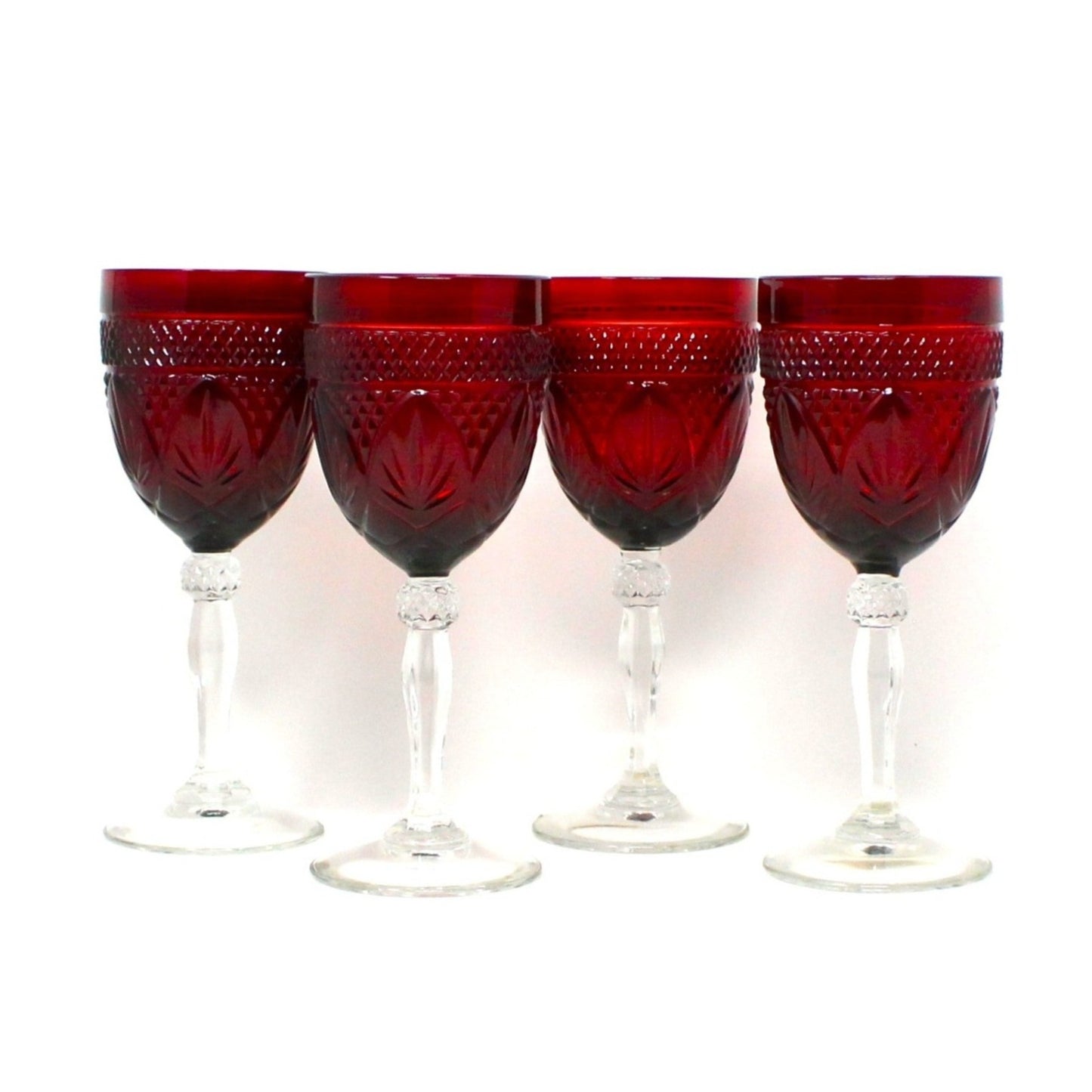 Water Goblets, Luminarc / Cristal D'Arques-Durand, Antique Ruby, Set of 4