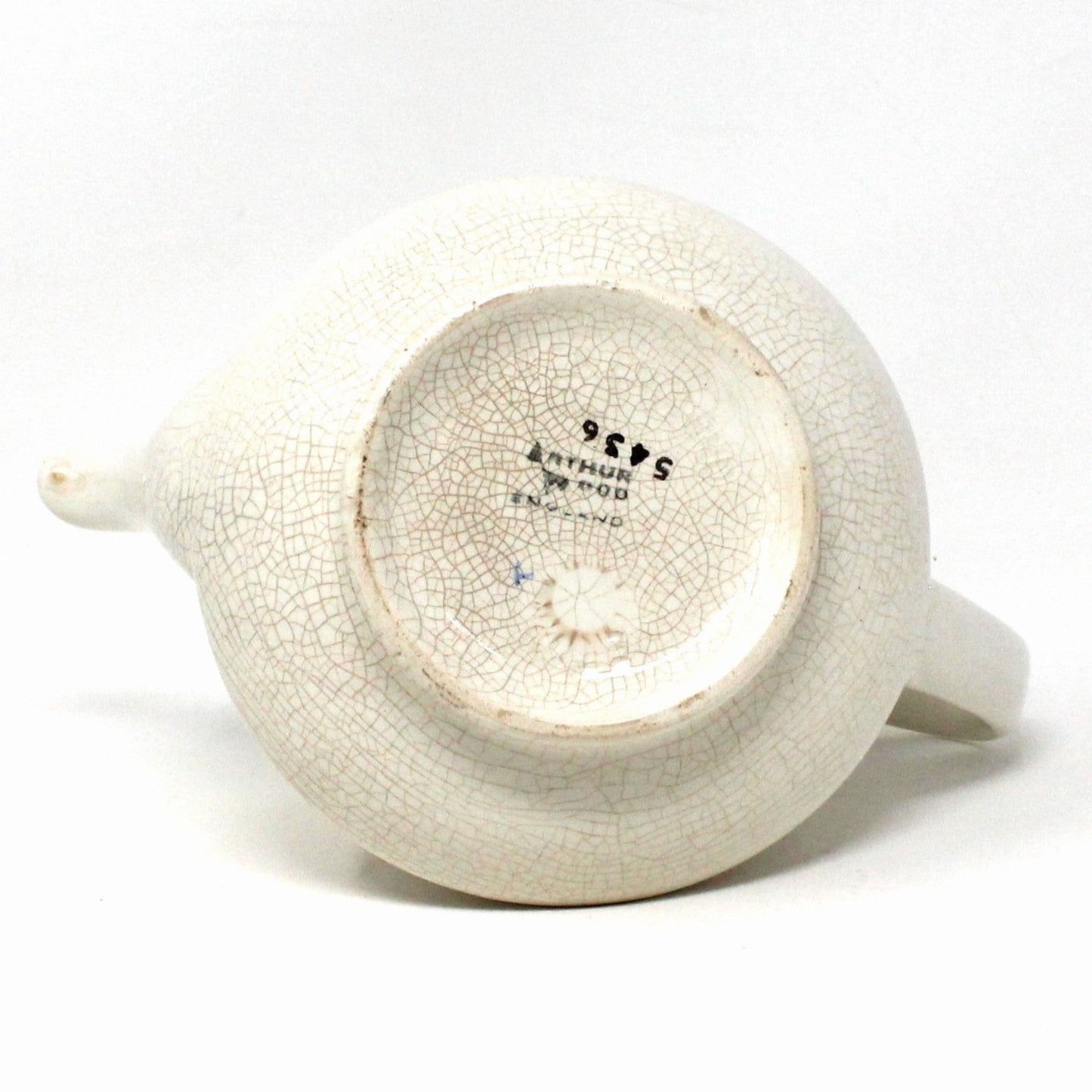 Teapot, Arthur Wood, Purple and Gray Floral, England, Vintage