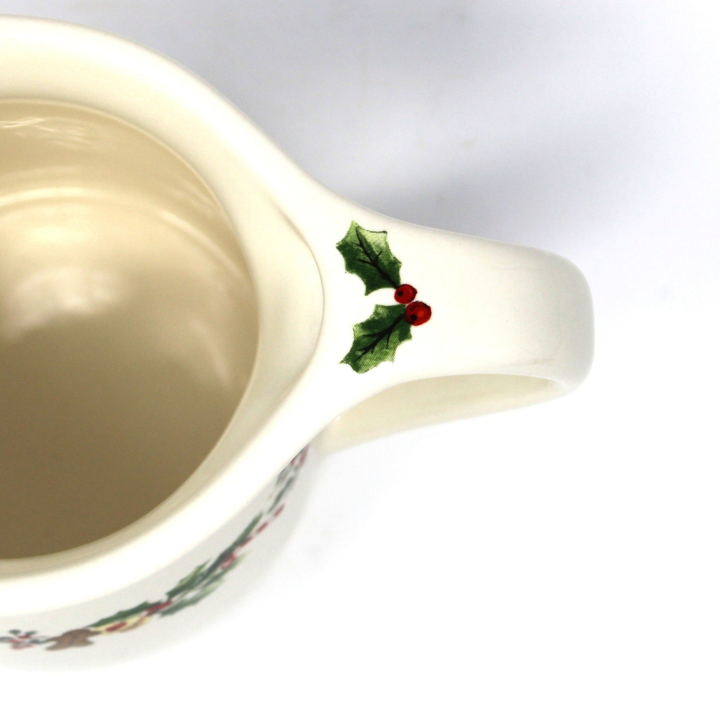 Milk Pitcher / Creamer, Pfaltzgraff, Christmas Sugar Plum, Holiday Stoneware, Vintage