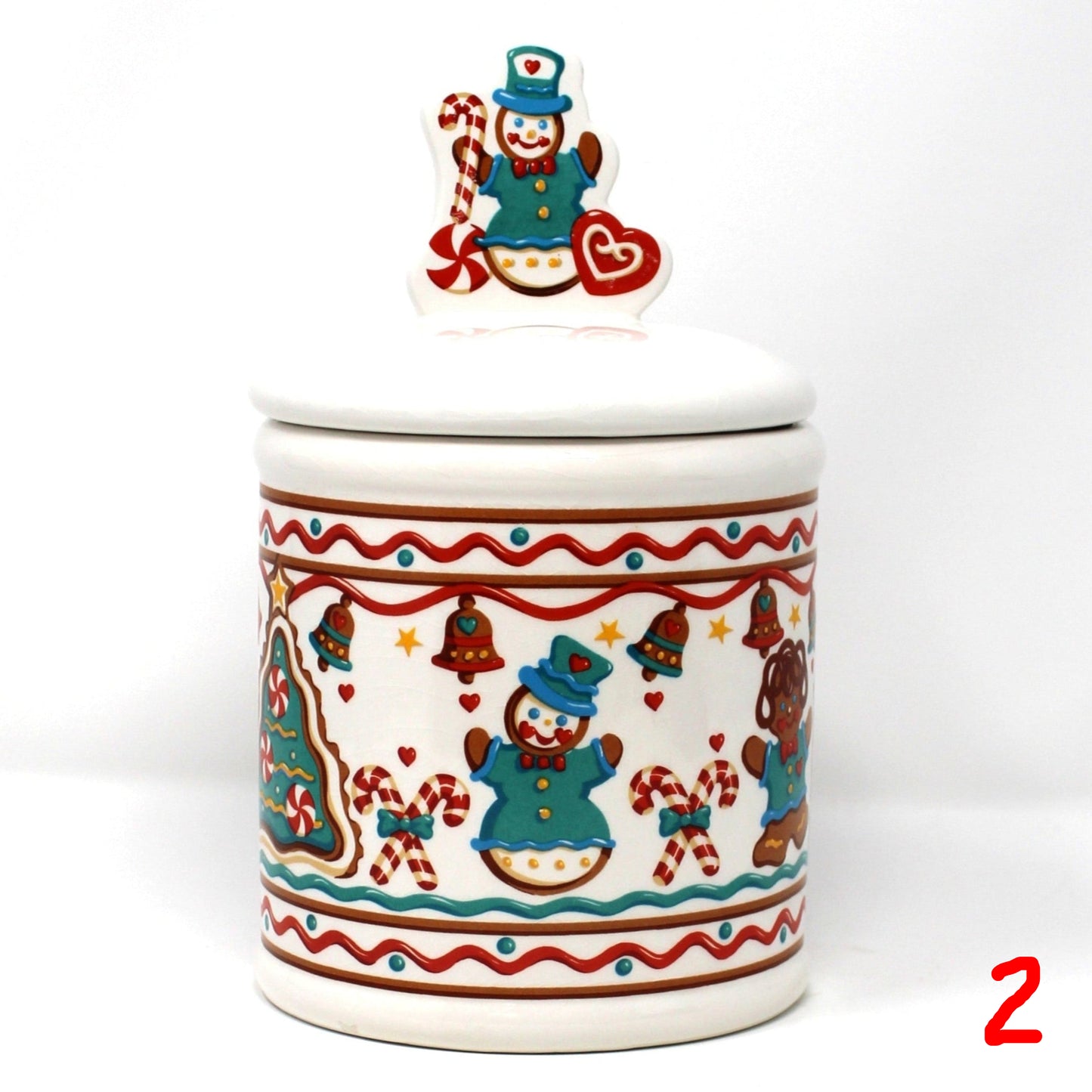 Cookie Jar, Teleflora, Gingerbread House Christmas Jar / Canister, Vintage