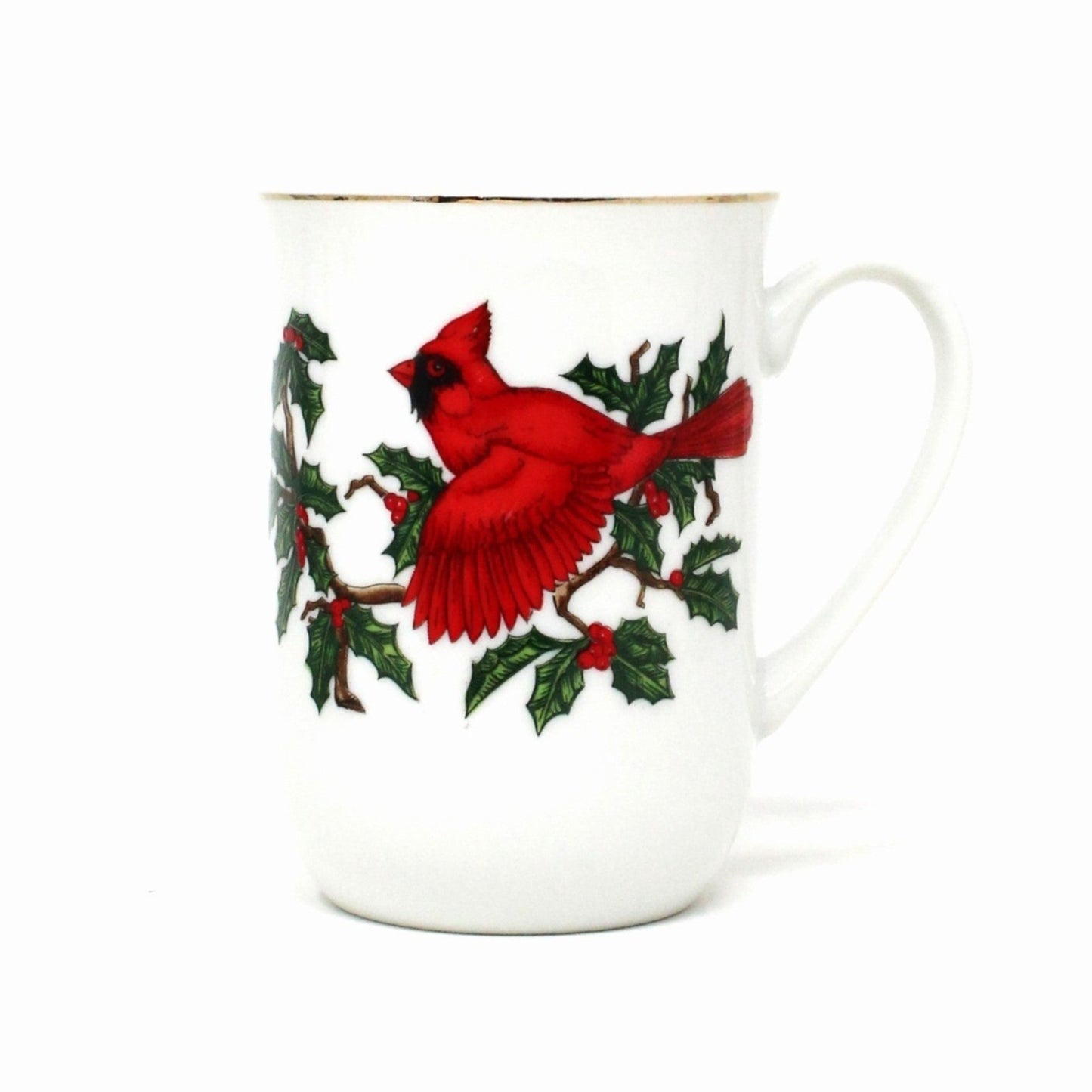 Mugs, Lefton, Cardinal Mugs, Set of 4, Vintage