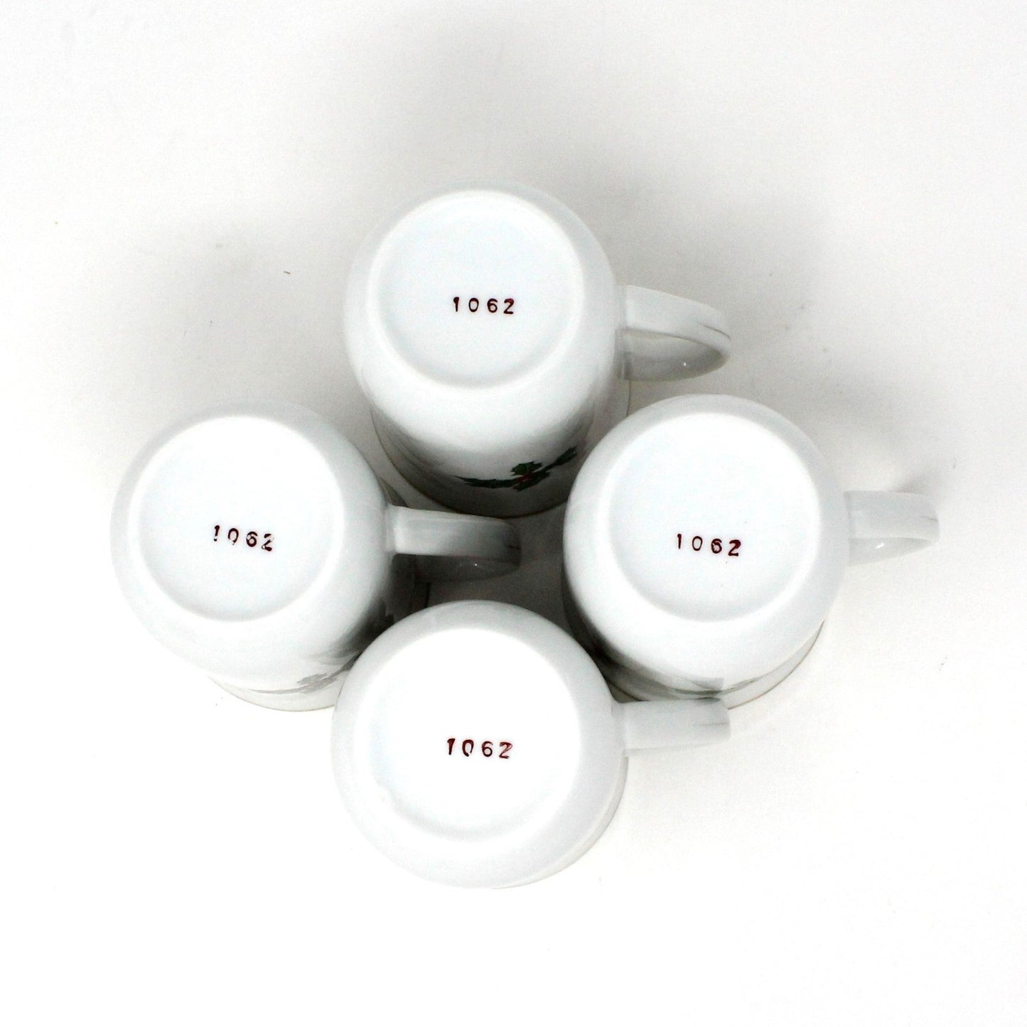 Mugs, Lefton, Cardinal Mugs, Set of 4, Vintage