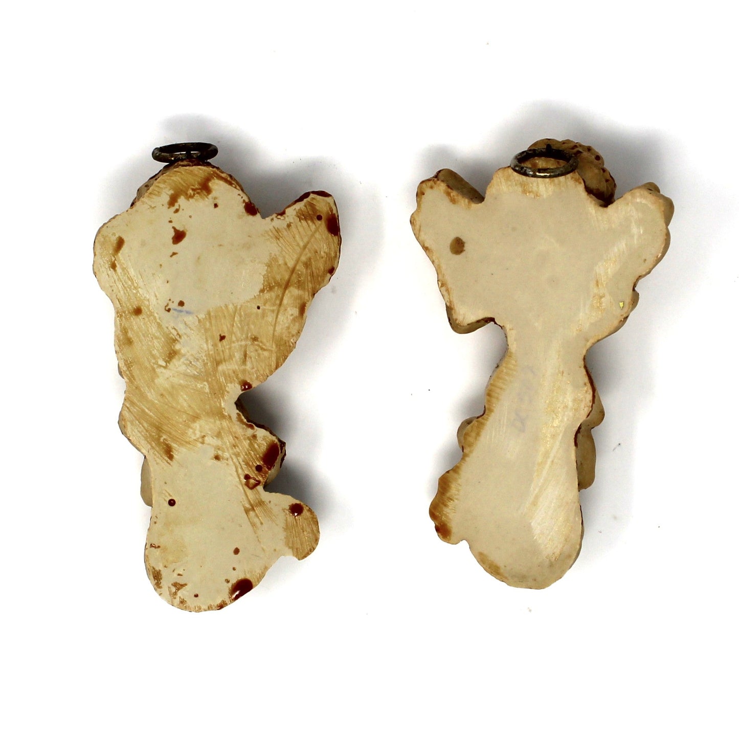 Wall Decor, Cherub Angels Plaques, Distressed Musical Angels, Imitation Cast Stone, Decor, Set of 2