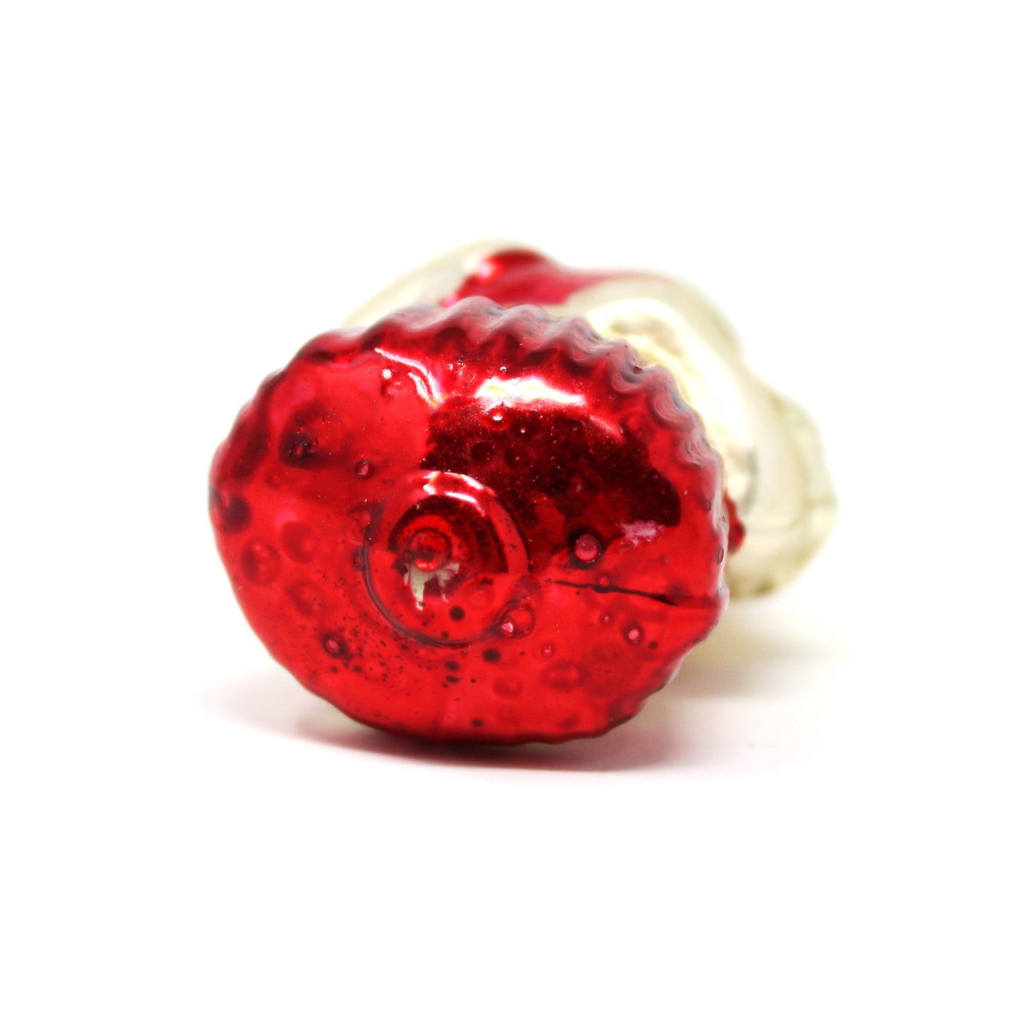 Ornaments, Mercury Blown Glass, Figural Girl in Red Dress, Goldilocks, Vintage Czechoslovakia