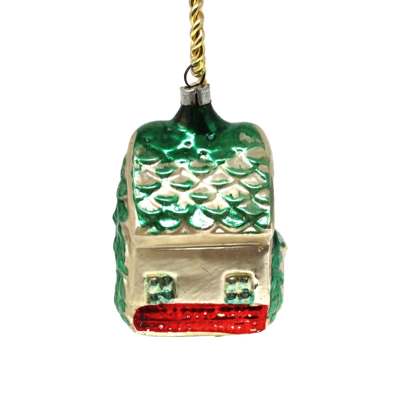 Ornaments, Christmas Mercury Blown Glass, Cottage House, Lauscha, Germany, Antique