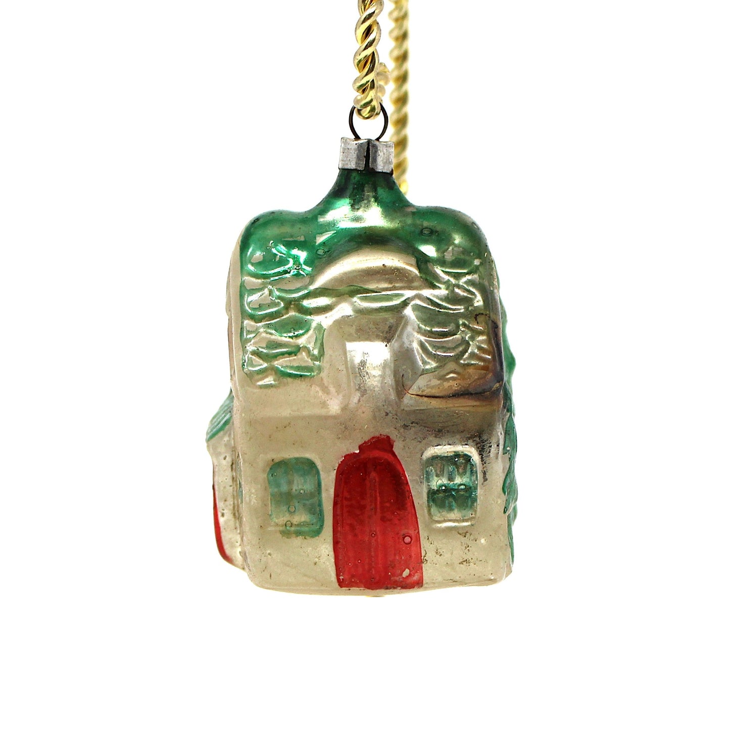 Ornaments, Christmas Mercury Blown Glass, Cottage House, Lauscha, Germany, Antique