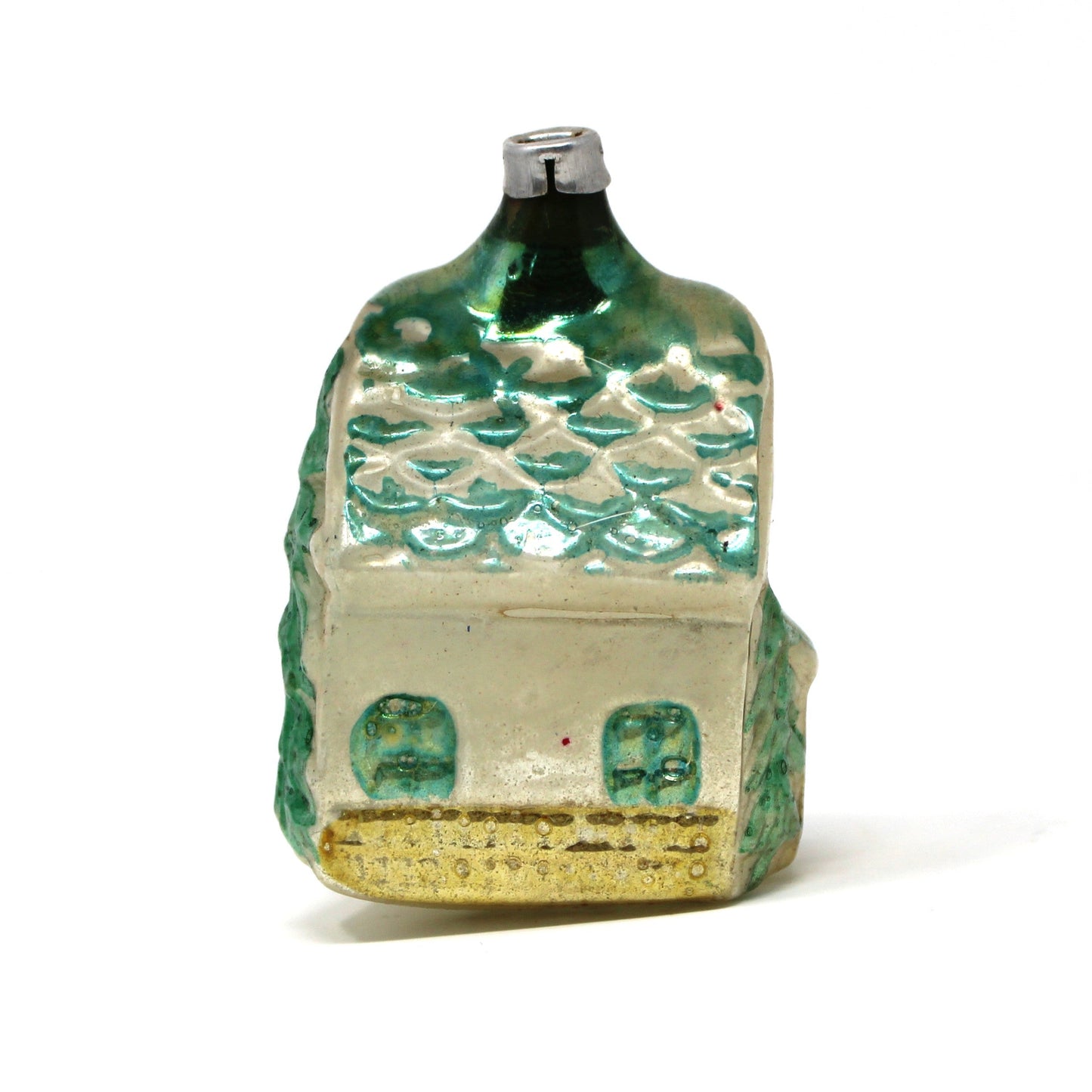 Ornaments, Christmas Mercury Blown Glass, Cottage House, Lauscha, Germany, Antique