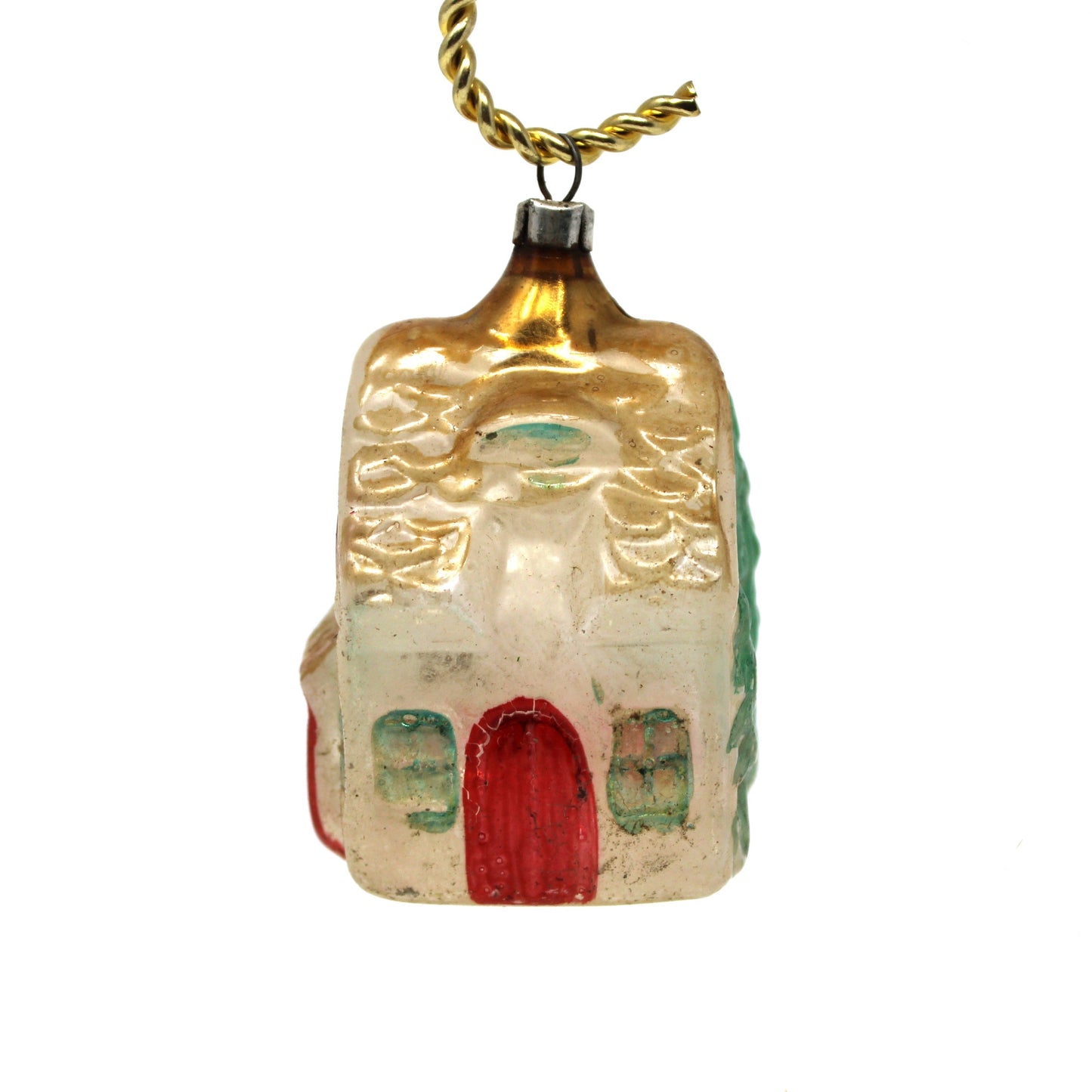Ornaments, Christmas Mercury Blown Glass, Cottage House, Lauscha, Germany, Antique