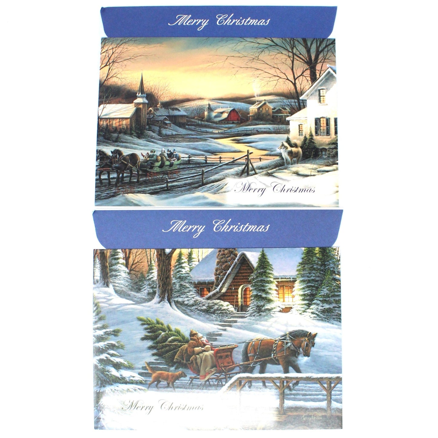 Greeting Card / Christmas, Set of 7 Cards, True Meaning of Christmas Collection, Terry Redlin, Unused w/Envelopes, Vintage, SOLD