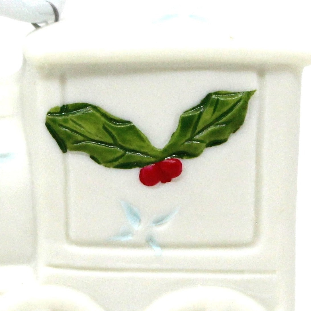 Ornaments, Silvestri, Train, White Porcelain Bisque, Vintage