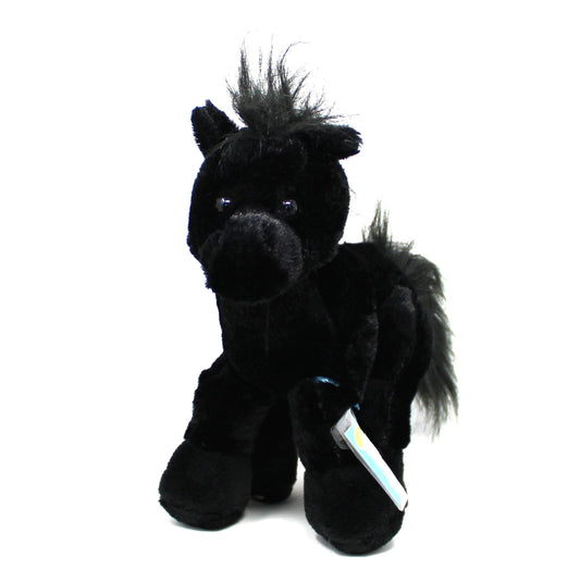 New with Tags, Pre-owned, Plush toy, Black Stallion horse. Webkinz Virtual Pet, by GANZ, unused code.