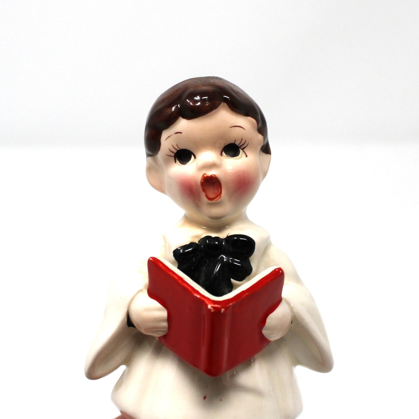 Figurine, Christmas Choir Boy, Hand Painted, Kreiss Japan Ceramic, Vintage