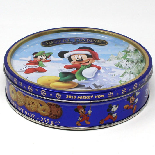 Tins, Gift Tin / Cookie Tin, Mickey and Minnie Limited Edition Christmas 2013, Cobalt Blue, Royal Dansk