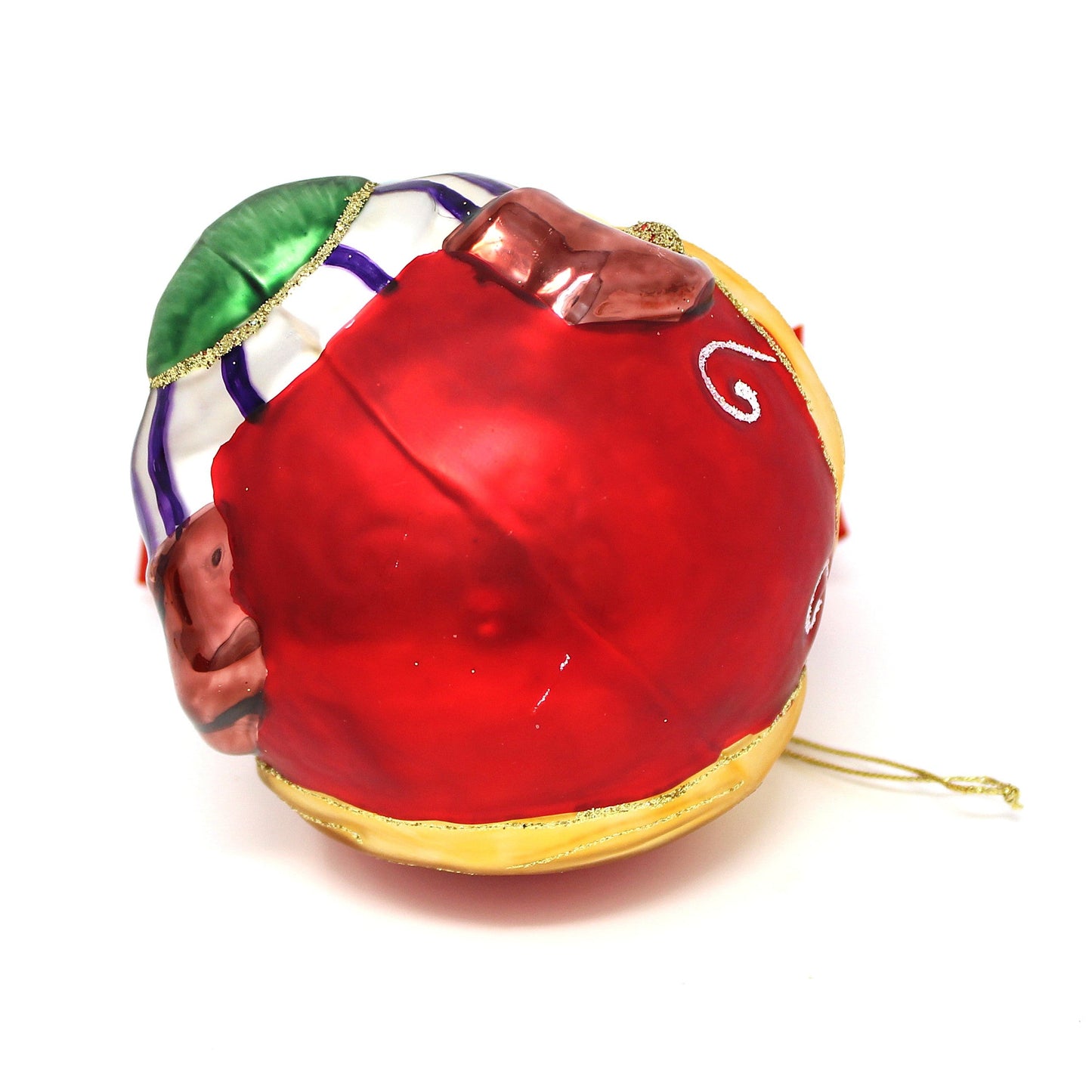 Ornaments, Lenox, Elf with Bow, Blown Glass, Santa's Family Tree Collection, Poland 2001