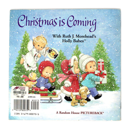 Children's Book, Christmas is Coming, Ruth Morehead Holly Babes, Softcover, Vintage 1990