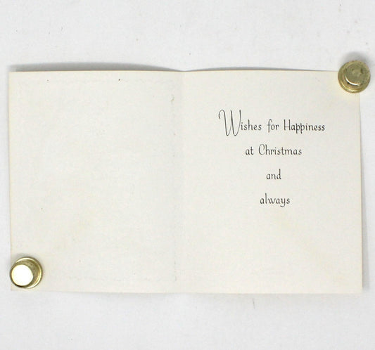 Greeting Card / Christmas Card, Angels with Deer, Glitter, Unused with Envelope, Original Coronation Regency, Vintage Set of 2