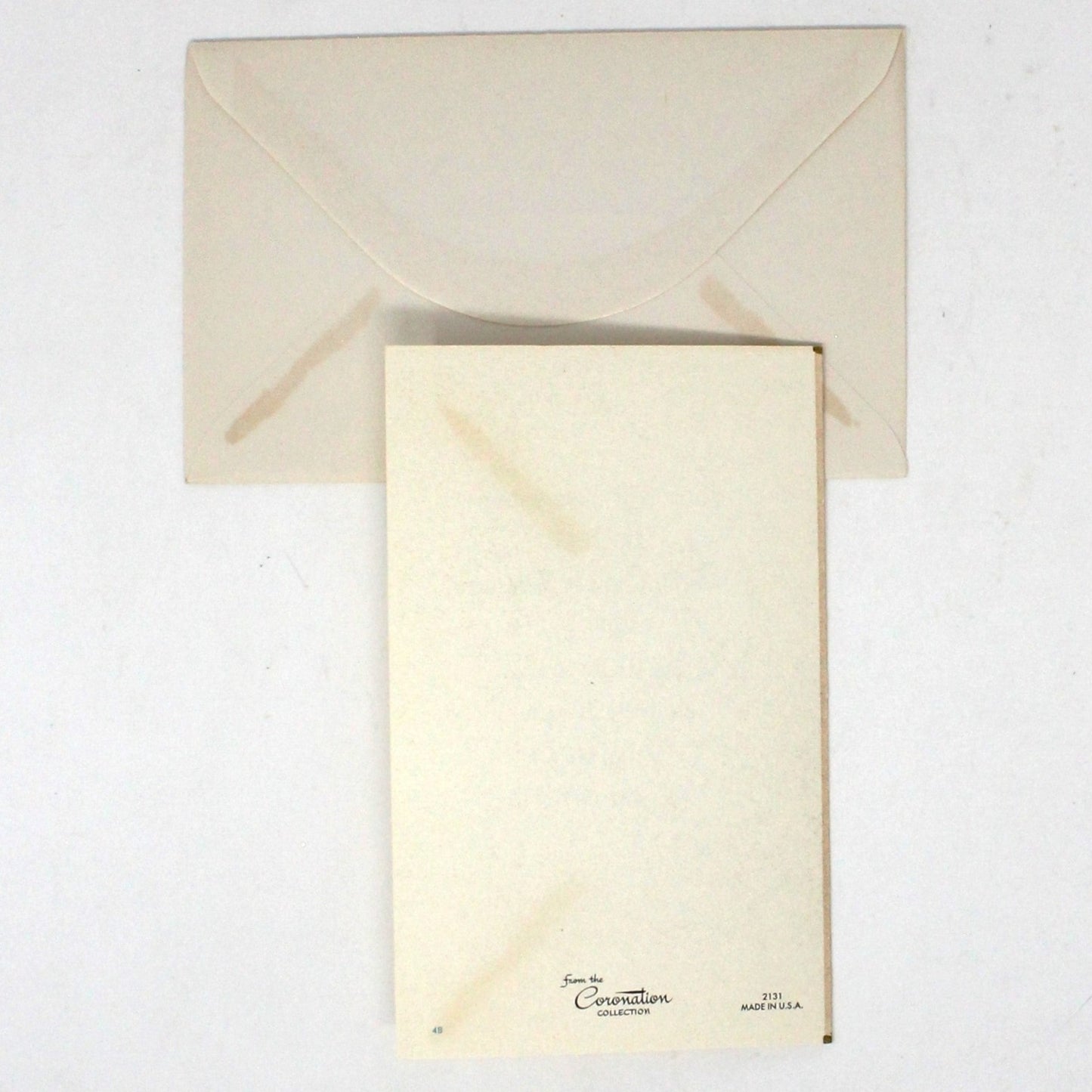Greeting Card / Christmas Card, Charlot Byj, Angel Praying, Unused with Envelope, Original Coronation, Vintage