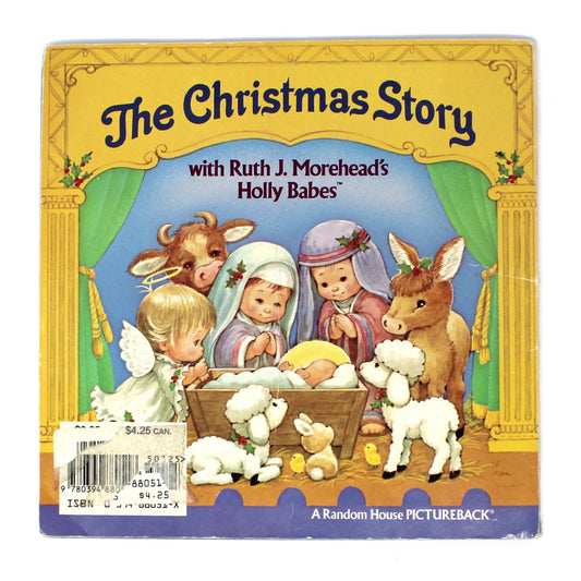 Children's Book, The Christmas Story, Ruth Morehead Holly Babes, Softcover, Vintage 1986