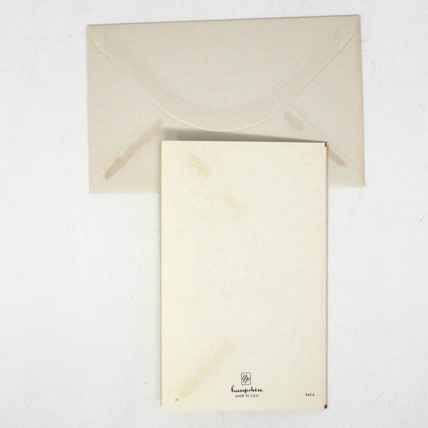 Greeting Card / Christmas Card, Charlot Byj, Angels Embracing, Unused with Envelope, Original Hampshire, Vintage