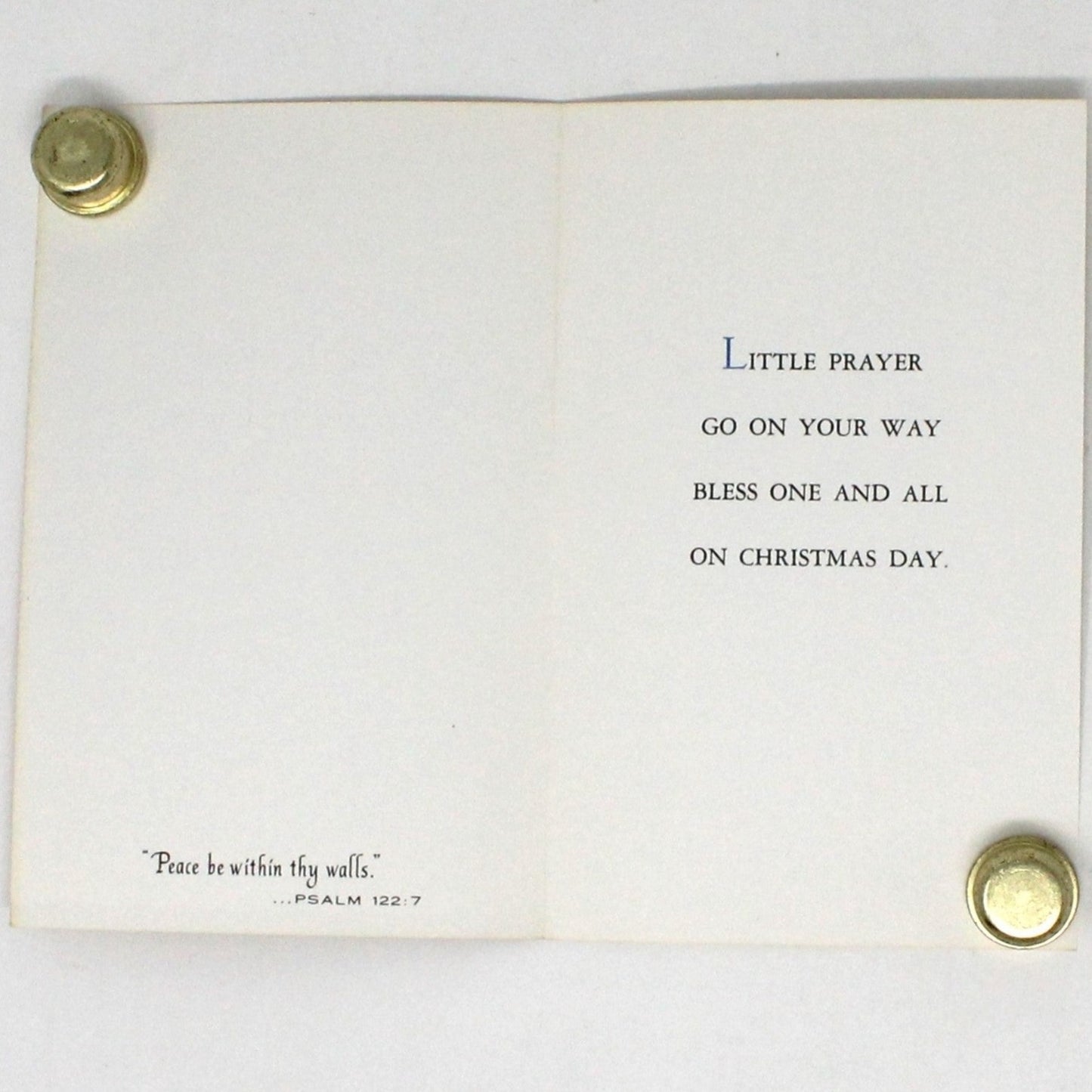 Greeting Card / Christmas Card, Angels with Trumpets/ Praying, Gilded, Unused with Envelope, Original Vintage, Set of 2