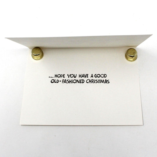 Greeting Card / Christmas Card, Ziggy, Gilded, Unused with Envelope, American Greetings, Vintage