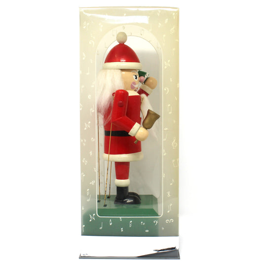 Musical Figurine, Wooden Nutcracker, Santa Claus, Plays "Santa Claus is Coming To Town", Original Box, Vintage, SOLD