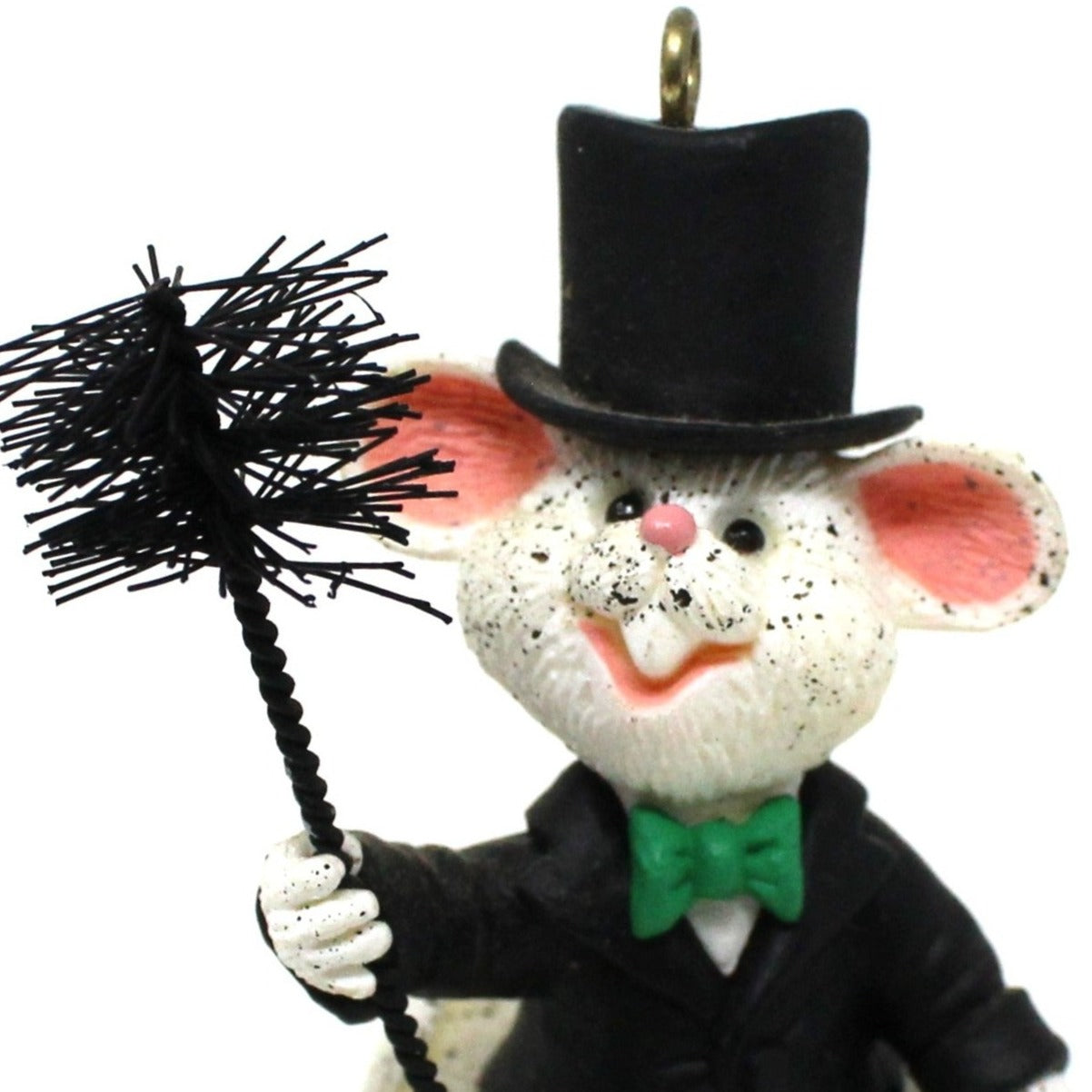 Ornaments, Hallmark, Mouse Chimney Sweep, in Box, 1987