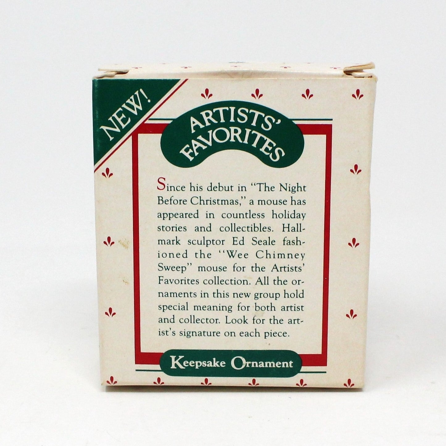 Ornaments, Hallmark, Mouse Chimney Sweep, in Box, 1987