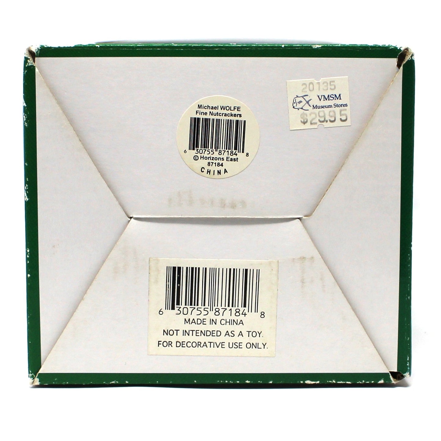 Figurine, Wooden Nutcracker, Clara from Nutcracker Ballet with her Toy Soldier by Michael Wolfe, Horizons East, Original Box