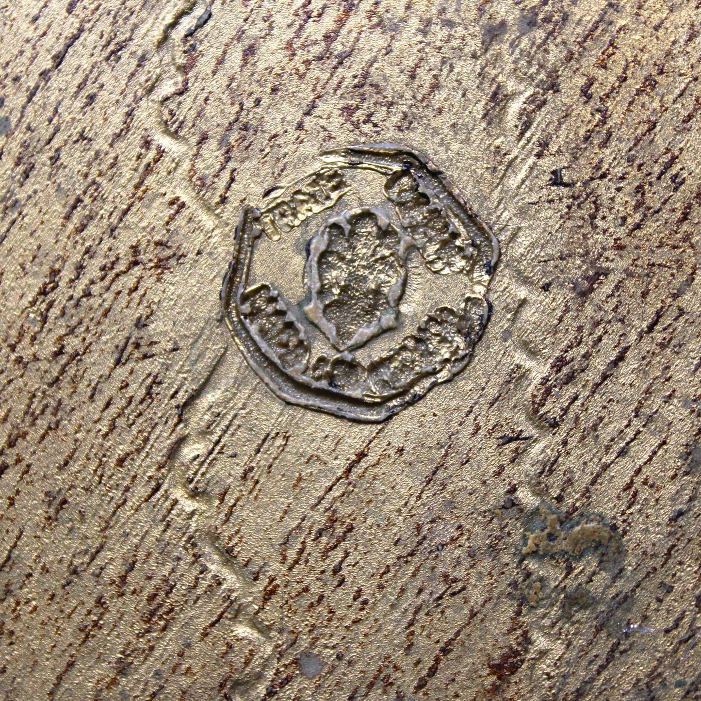 Tray, Italian Florentine, Red and Gold, 13.5" Round, Vintage, SOLD