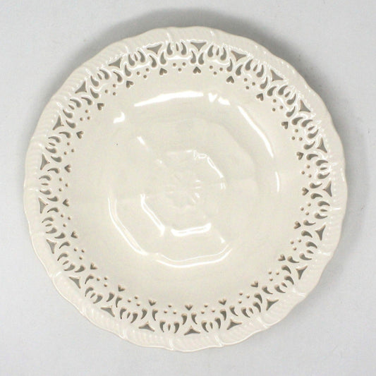 Decorative Plate, Hartley Greens & Leeds Pottery, Creamware, Tudor Rose Yorkshire Rose Plate, Antique, SOLD