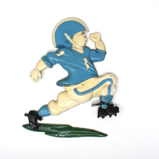 Art, HomCo, Football Players, Cast Metal Wall Plaques Wall Decor, Set of 3, Vintage