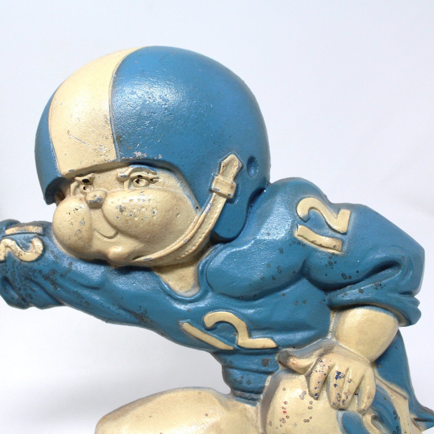 Art, HomCo, Football Players, Cast Metal Wall Plaques Wall Decor, Set of 3, Vintage