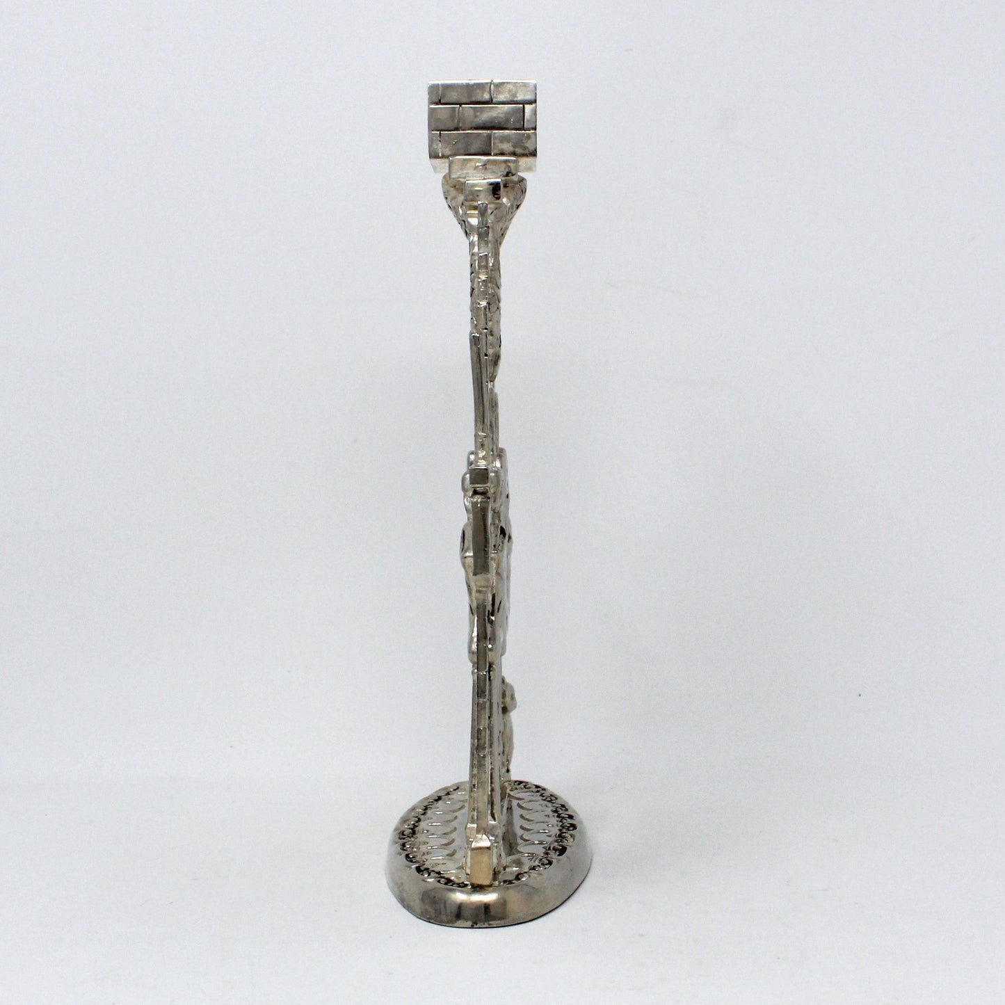 Candle Holder, Godinger, Silverplate, Christmas Fireplace Mantel, Vintage