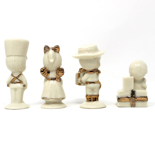 Figurines, Joan Walsh Anglund, Children, Set of 4, Girl Angel, Cowboy, Soldier and Girl with Gifts, Vintage