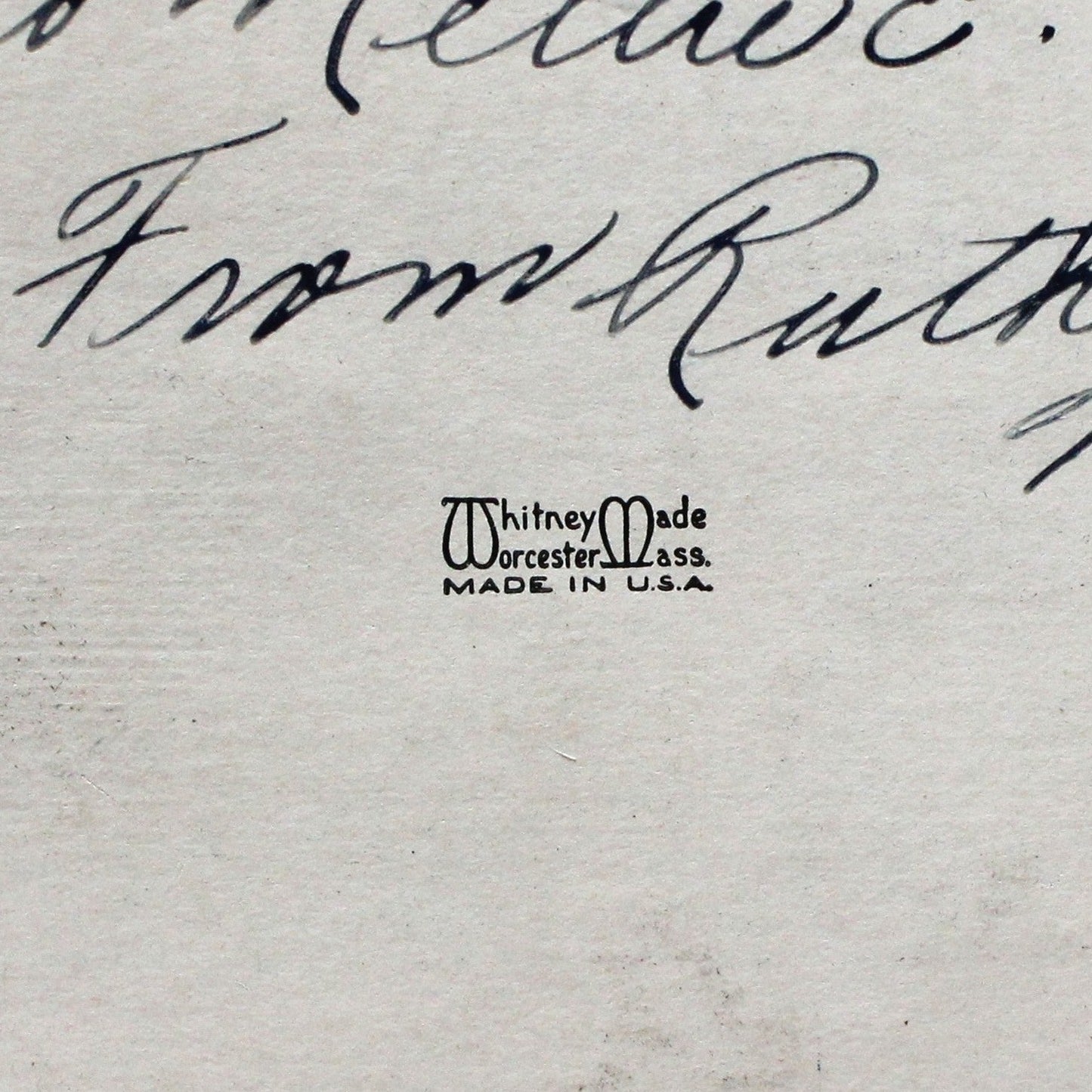 Greeting Card / Valentine Card, Whitney Made, Girl & Boy / Brunette Girl Profile, Set of 2, Vintage 1930's